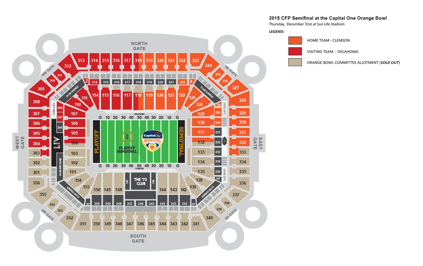 College Football Championship Seating Chart