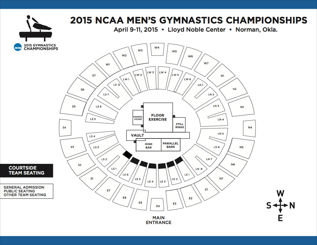 Lloyd Noble Center Seating Chart With Seat Numbers